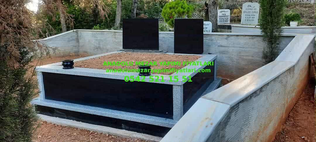 B31 Gri Siyah Granit Mezar - Bursa Aile Mezar Fiyatları - Görsel 3