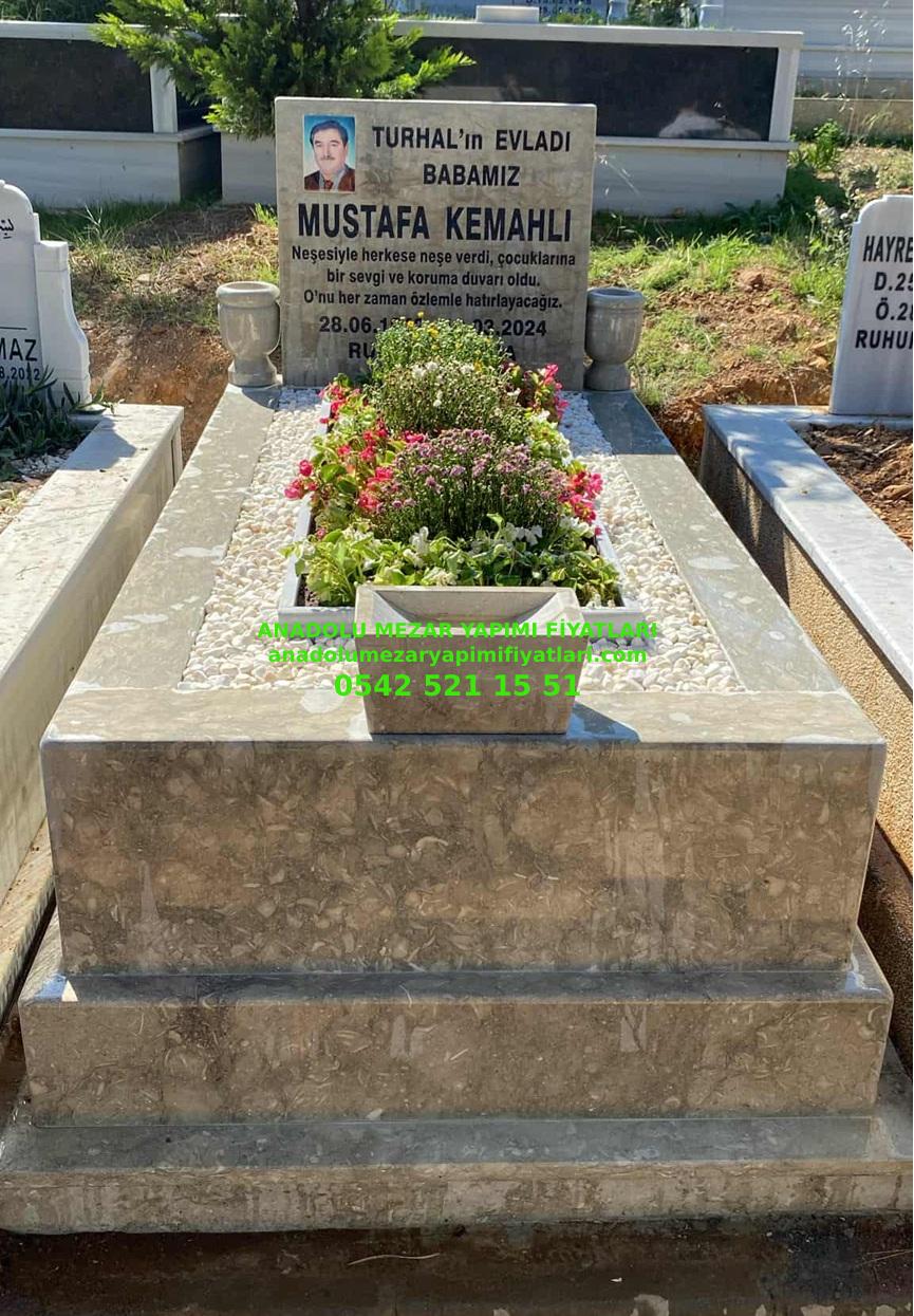 Y37 Tek Kişilik 13lik Eflani Yeşil Mermer - Bursa Blok Mezar Yapımı