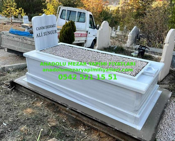 Y15 Sade Mermer Mezar - Sakarya Tek Kişilik Mezar Modeli - Görsel 3
