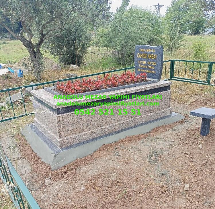 G81 Granit Mezar Modeli - Bursa Tek Kişilik Mezar Modeli - Görsel 2
