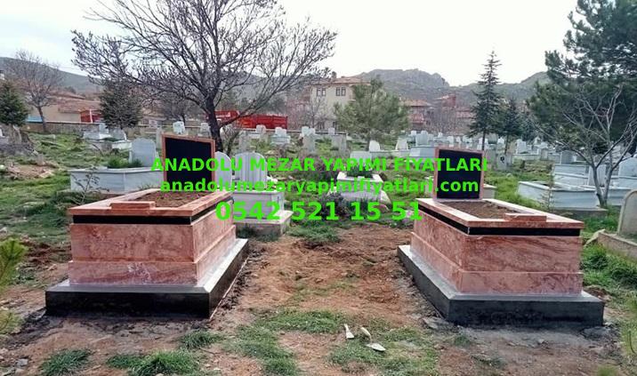 T8 Granit Baştaşılı 5lik Pembe Traverten Kuşaklı Mezar - Bursa Mezar Modeli - Görsel 4