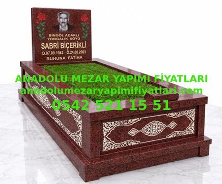 Tek Kişilik Lazer Resimli Gövde Granit İşleme Mezar - Görsel 6