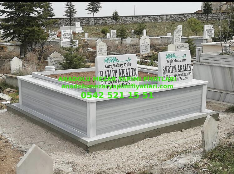 Y88 İki Kişilik Beyaz Mermer Mezar - Elazığ Mermer Mezar Yapımı
