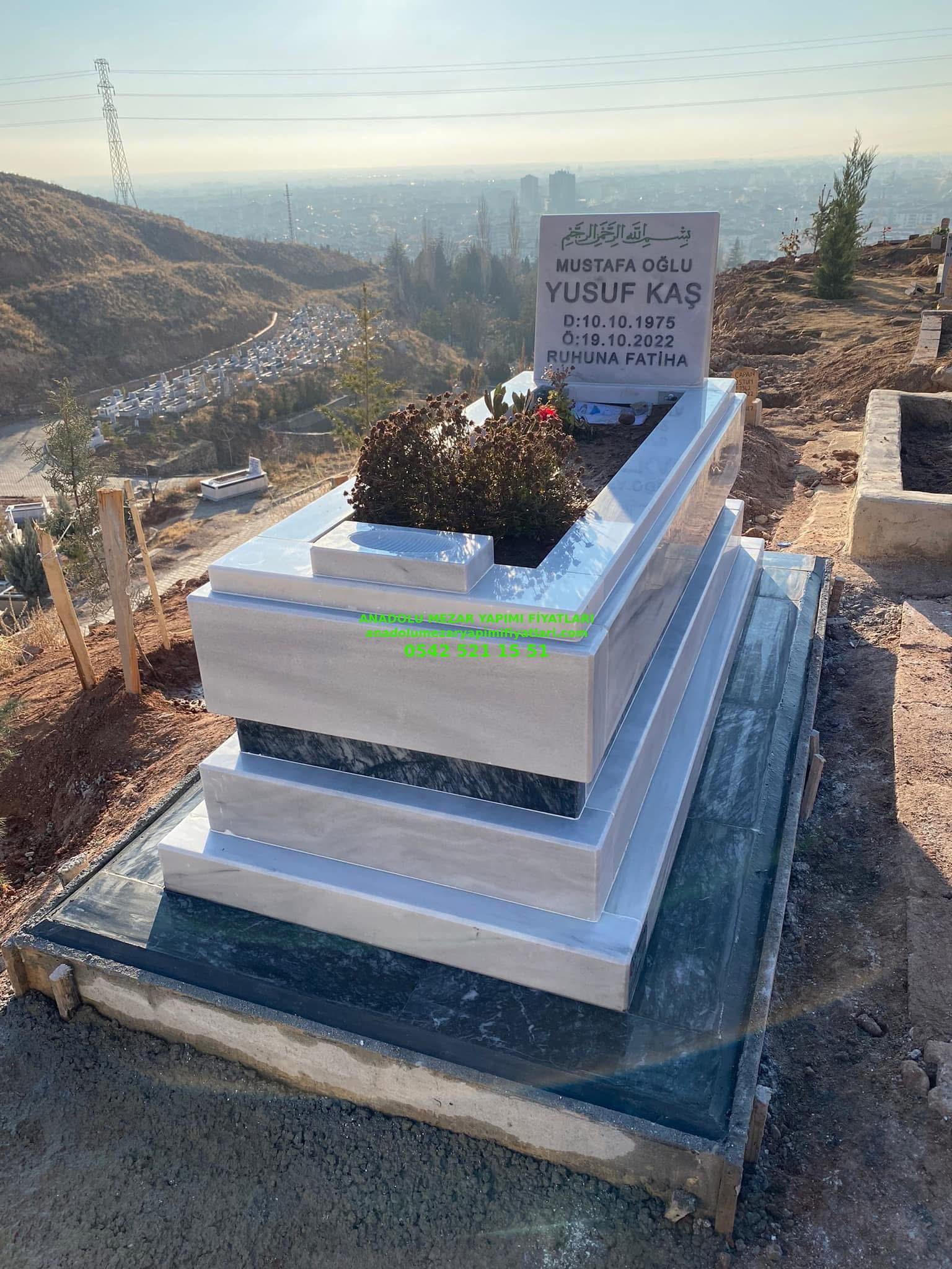 Y99 Tek Kişilik Marmara 8lik Mezar - Elazığ Mermer Mezar Modeli - Görsel 2