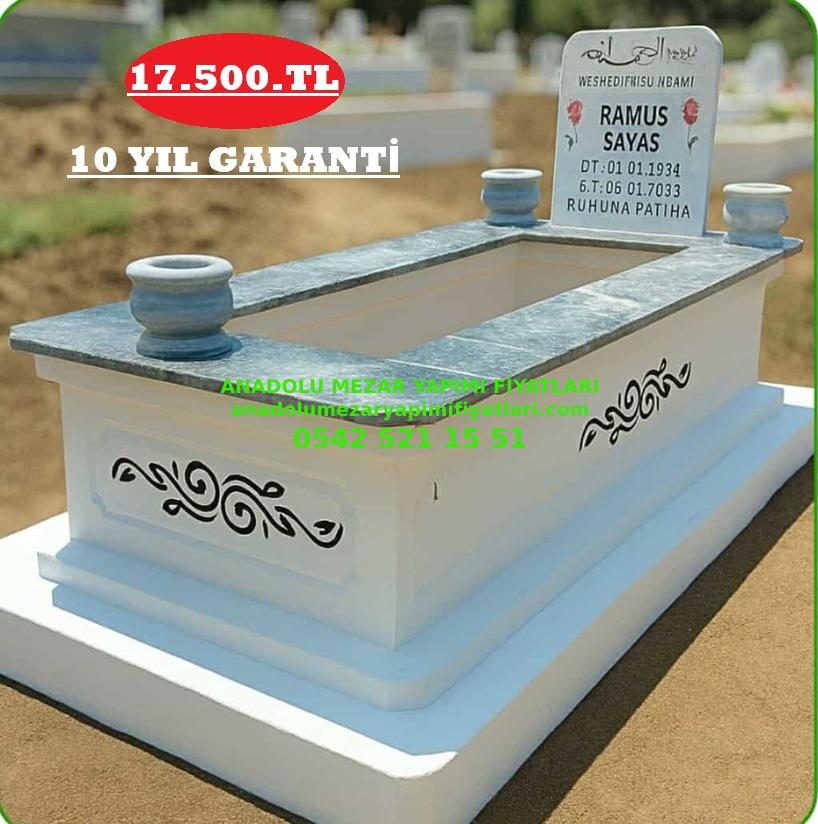 Manisa Tek Kişilik Beton Zeminli Üstü Mermer Desenli Mozaik Mezar