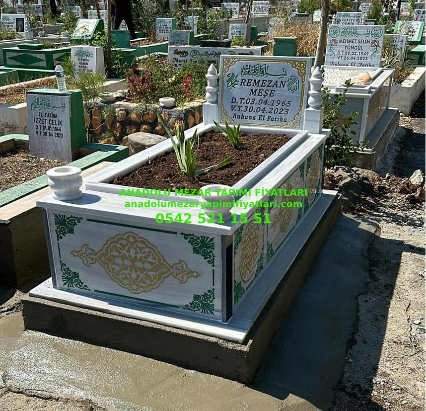 Kilis Tek Kişilik Cnc İşlemeli Mermer Mezar