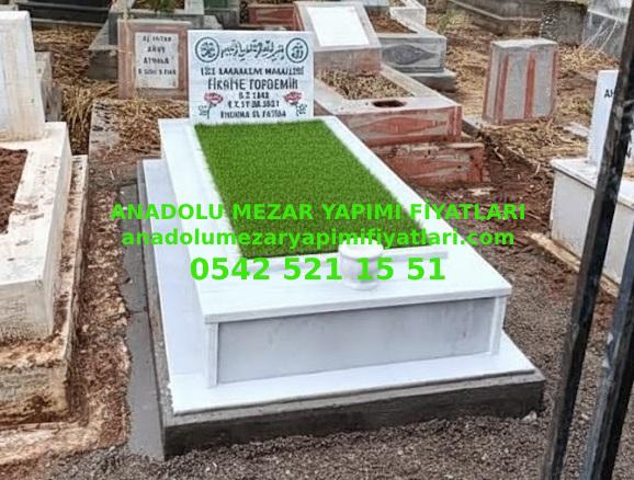 Diyarbakır Tek Kişilik Tek Katlı Abide Baştaşılı Mermer Mezar - Görsel 3