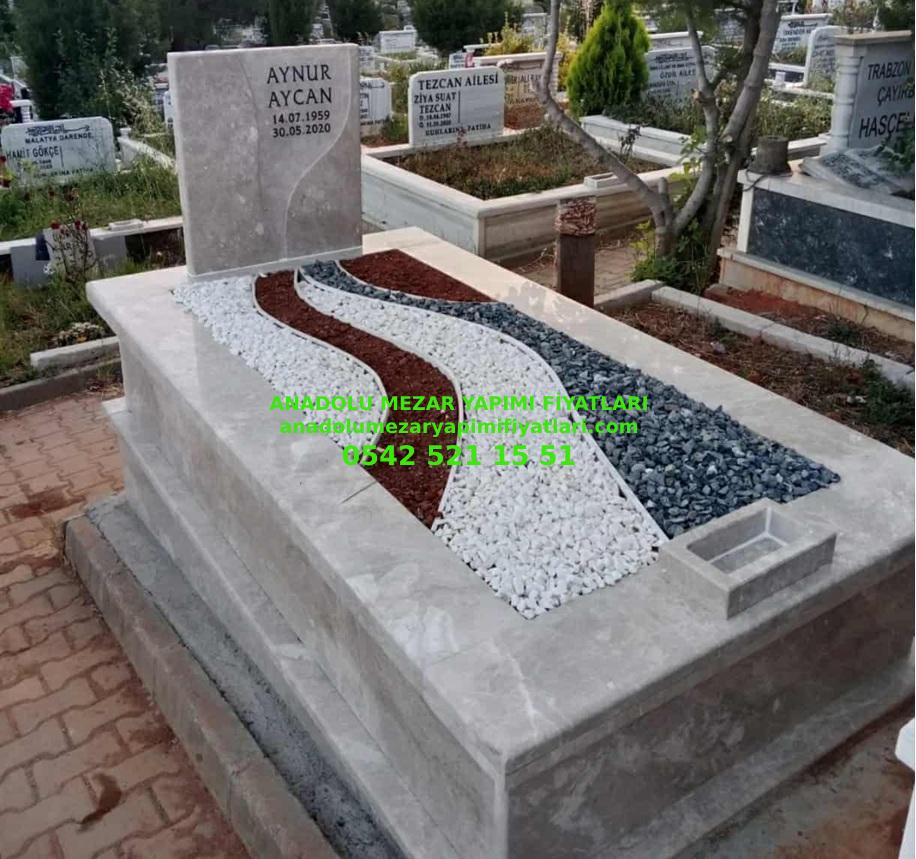 T5 Tek Kişilik Tamamı Bej Mezar - Bursa Resimli Mezar Modelleri - Görsel 4