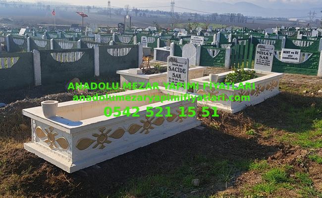 Adapazarı Tek Kişilik Altın Yaldız Boyalı Hazır Mezar Modeli