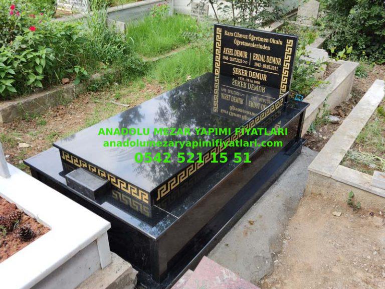 B6 Üzeri Kapalı Komple Granit Desen İşlemeli Mezar - Elazığ Mezar Yapım - Görsel 3