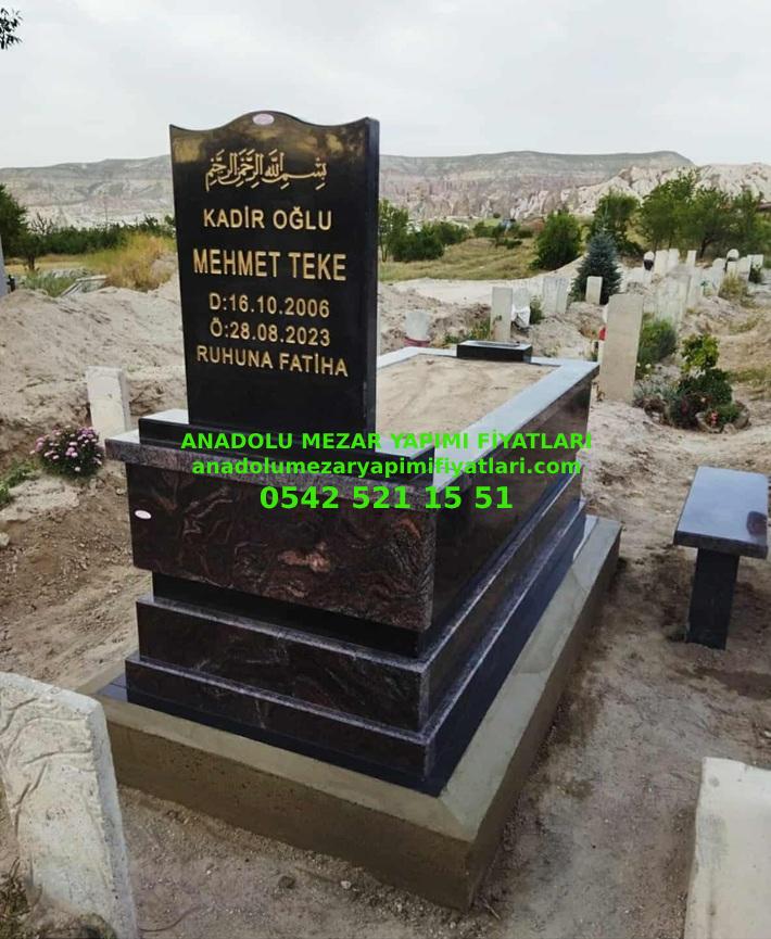 B27 Paradiso Kahve Granit Mezar Modeli - Bursa Mezar Taşı Fiyatı