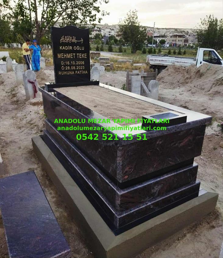 B27 Paradiso Kahve Granit Mezar Modeli - Bursa Mezar Taşı Fiyatı - Görsel 6