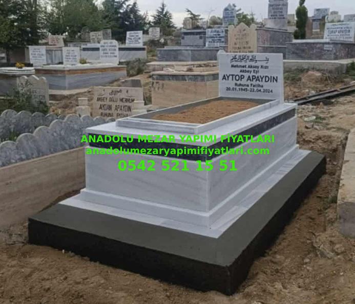 Kilis Tek Kişilik Siyah Kuşaklı Mermer Mezar