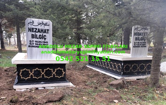 Kütahya Tek Kişilik Siyah Renkli Hazır Mezar - Görsel 3