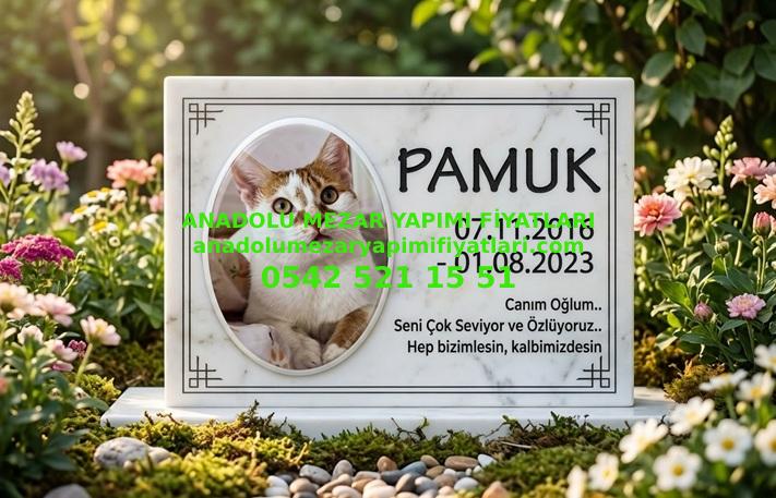 Porselen Resimli Evcil Hayvan Anıt Taşı