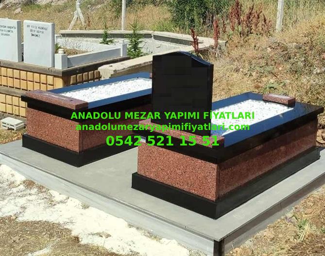 B11 İki Renkli 5lik Granit Mezar - Elazığ Mezar Modeli