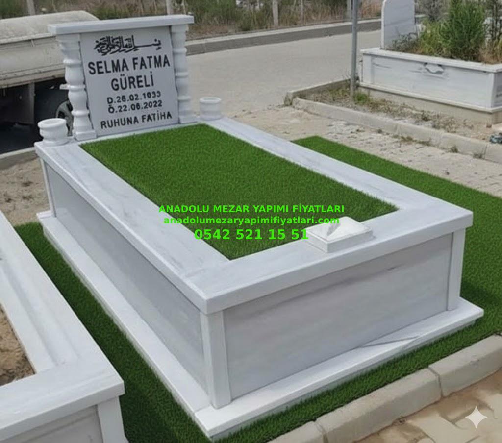 Samsun Tek Kişilik Mermer Sütunlu Mezar Modeli