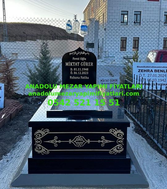 B16 Desenli Granit Mezar Modeli - İzmit Desenli Granit Mezar