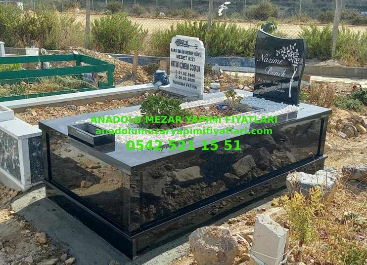 B23 Absolute Black Granit Mezar - İzmit Siyah Mezar Modelleri
