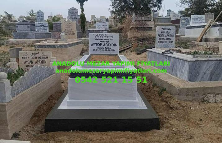 Kilis Tek Kişilik Siyah Kuşaklı Mermer Mezar - Görsel 3
