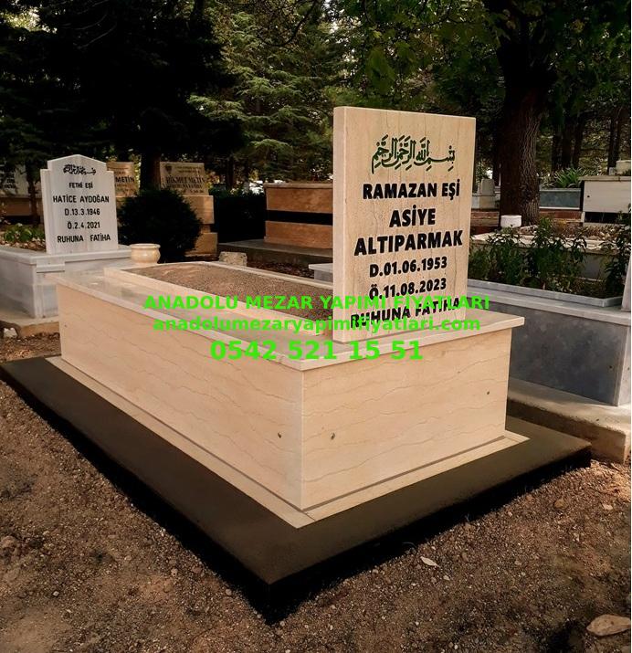 T1 Traverten Mermer Mezar - Bursa Tek Katlı Mezar Modeli