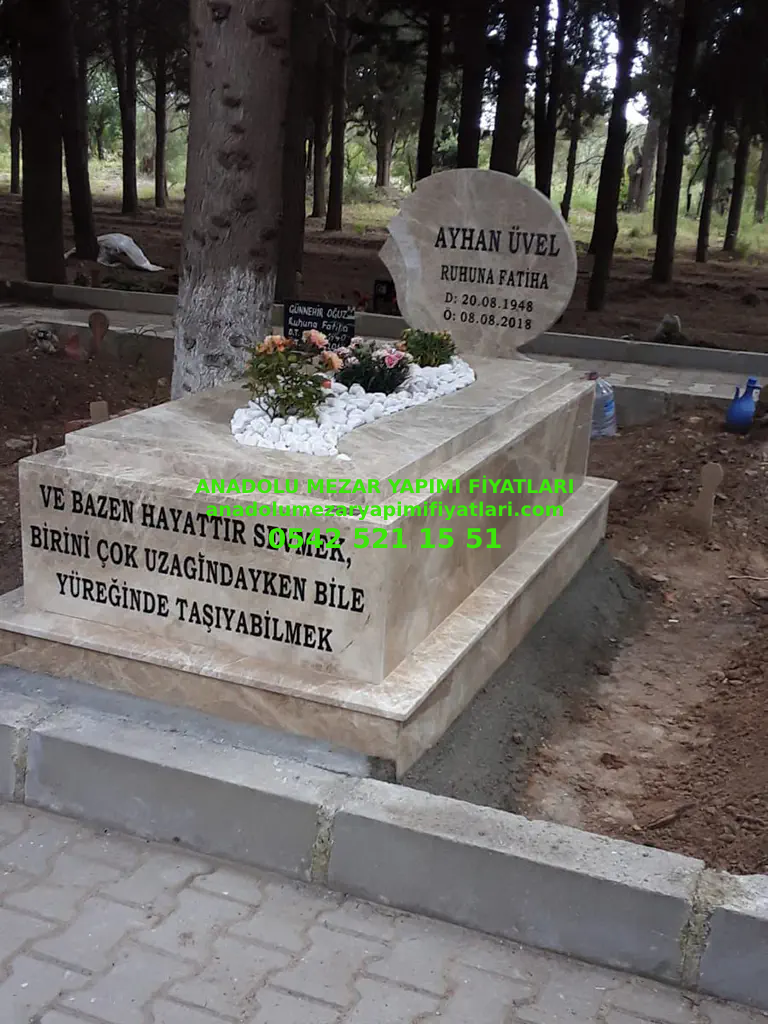 Tek Kişilik Tasarım Emparador Mermer Mezar Modeli - 14