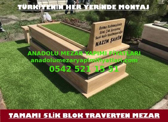 M2 Traverten Mezar Modeli - İstanbul Traverten Mezar Fiyatı