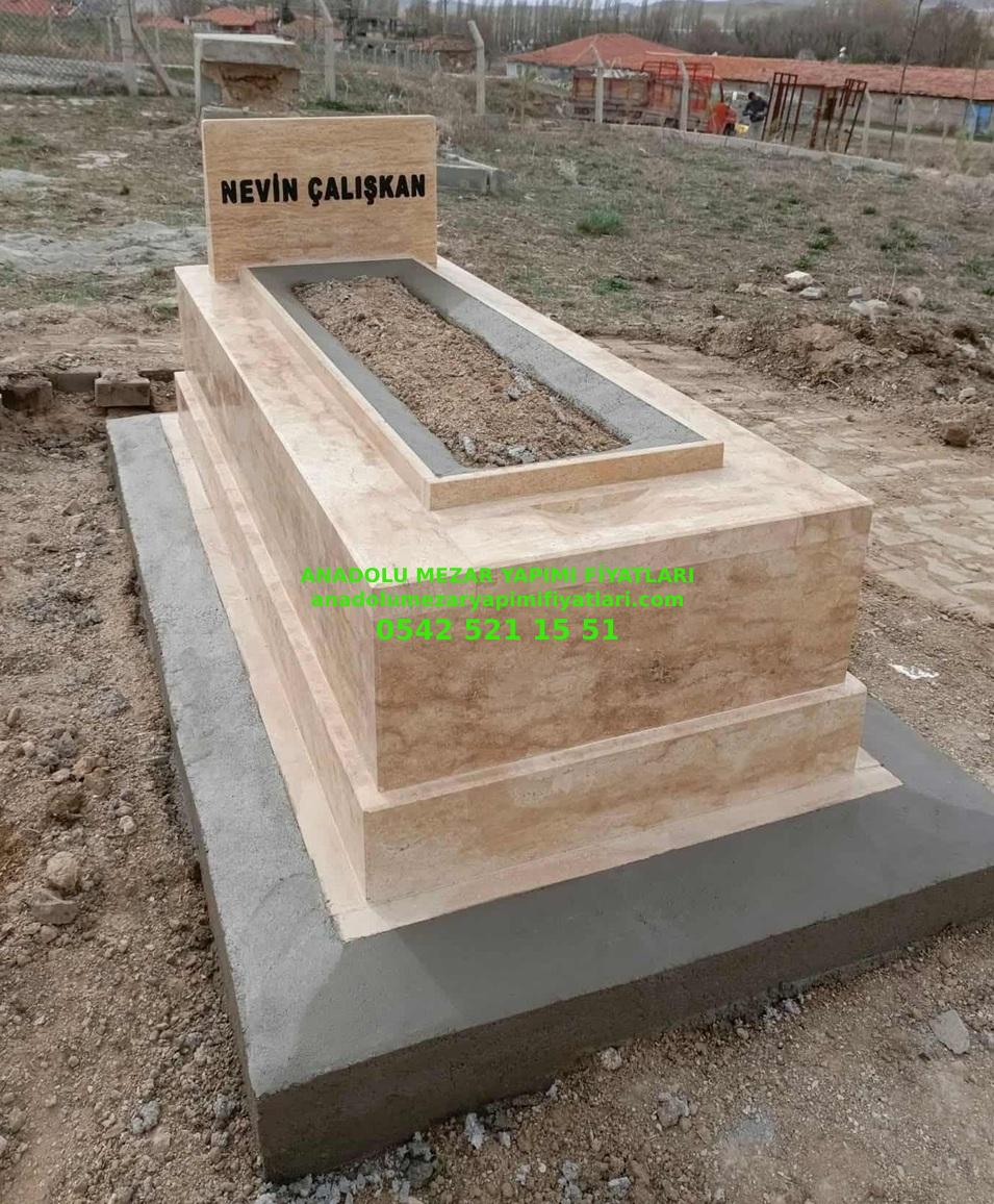 T7 Tekli Traverten Mezar - Elazığ Traverten Mezar Modeli - Görsel 3