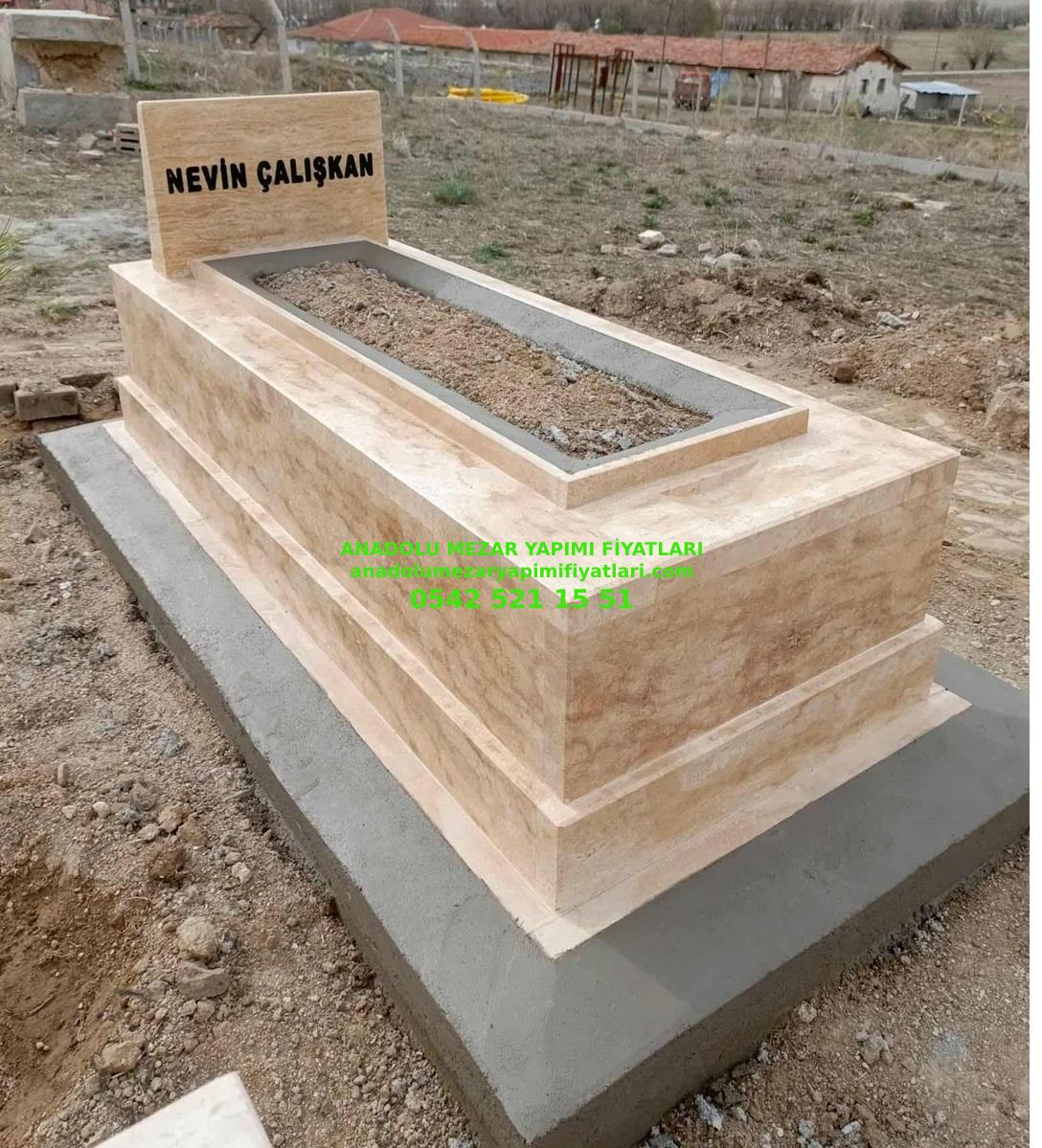 T7 Tekli Traverten Mezar - Elazığ Traverten Mezar Modeli