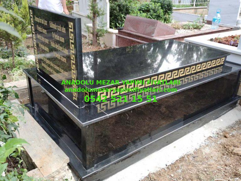 B6 Üzeri Kapalı Komple Granit Desen İşlemeli Mezar - Elazığ Mezar Yapım - Görsel 4