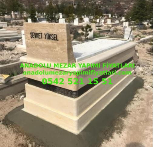 Elazığ M4 Traverten Mezar Modeli - Görsel 2