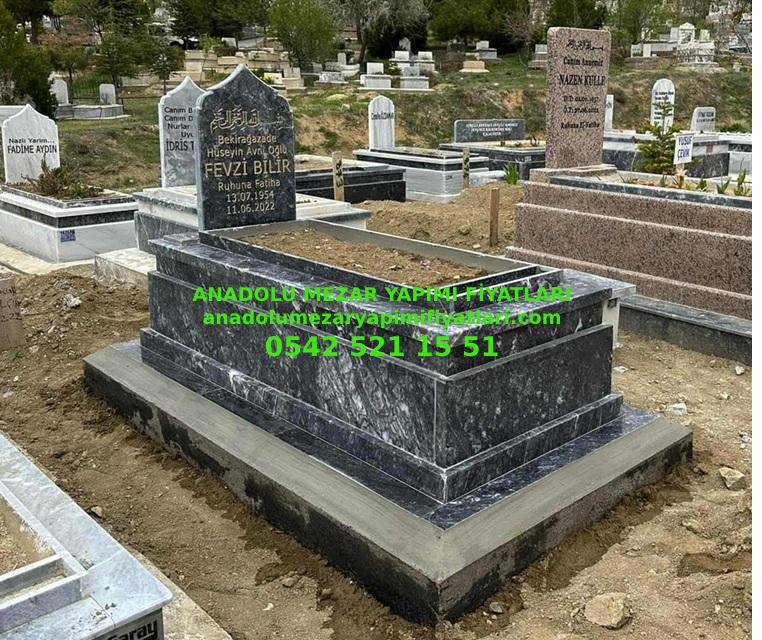 B4 Siyah Uludağ Mermer Mezar - Bursa Mezar Yapım İşleri