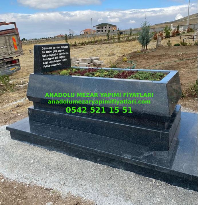 G44 Granit Konik Blok Mezar Modeli - Bursa Mezar Yapımı Fiyatı - Görsel 3