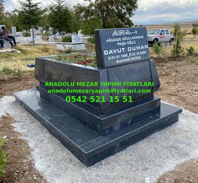 G44 Granit Konik Blok Mezar Modeli - Bursa Mezar Yapımı Fiyatı