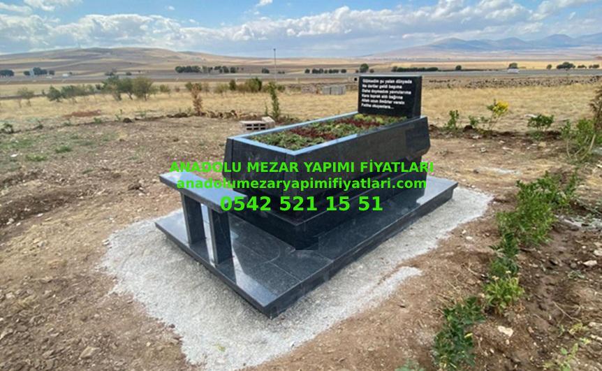 G44 Granit Konik Blok Mezar Modeli - Bursa Mezar Yapımı Fiyatı - Görsel 2