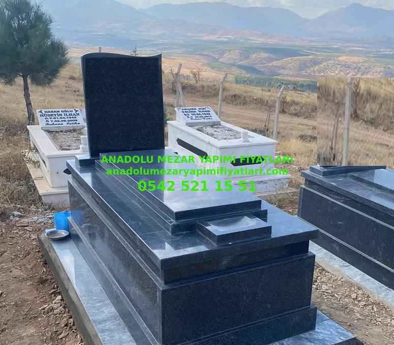 B11 Nero Gaska Kapaklı Granit Mezar - Bursa Mezar Modeli - Görsel 2