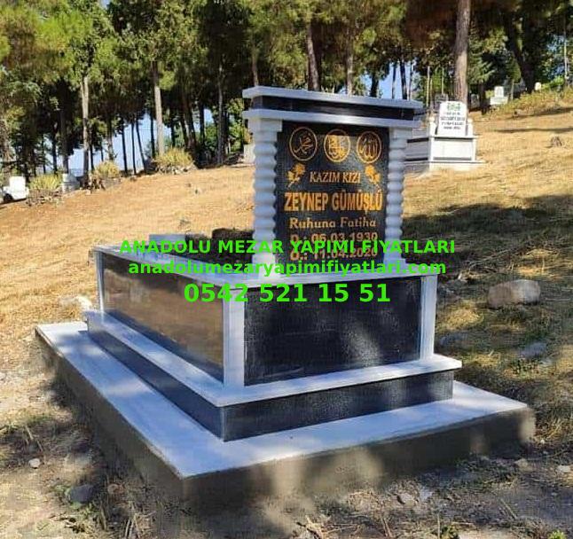 GM5 Baştaşı ve Gövde Granit Sütunlu Mezar - Bursa Granit Mermer Mezar