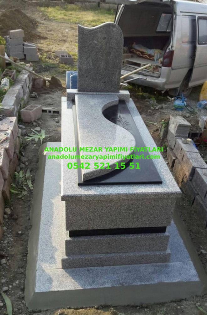 G40 Granit Dalgalı Kapaklı - Bursa Mezar Modeli - Görsel 3