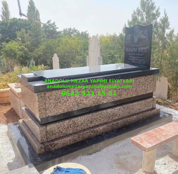 B6 Nero Gaska Rosa Porino Kapaklı Mezar - İzmit Granit Kapaklı Mezar Modeli - Görsel 5