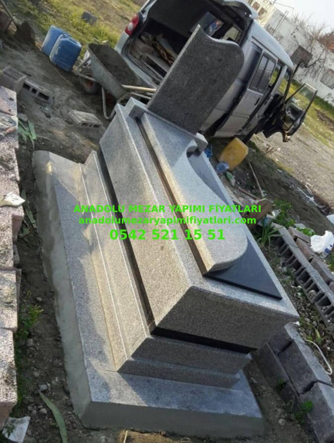 G40 Granit Dalgalı Kapaklı - Bursa Mezar Modeli