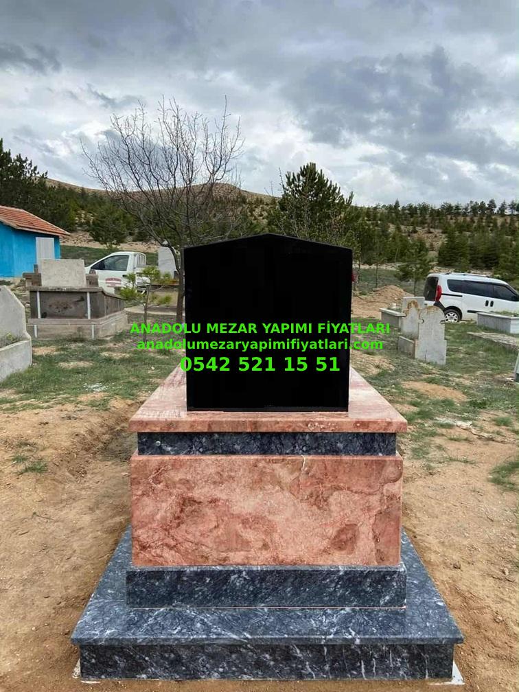 TR4 Pembe Traverten Siyah Uludağ Mezar - Elazığ Uludağ Mezar Yapımı - Görsel 2
