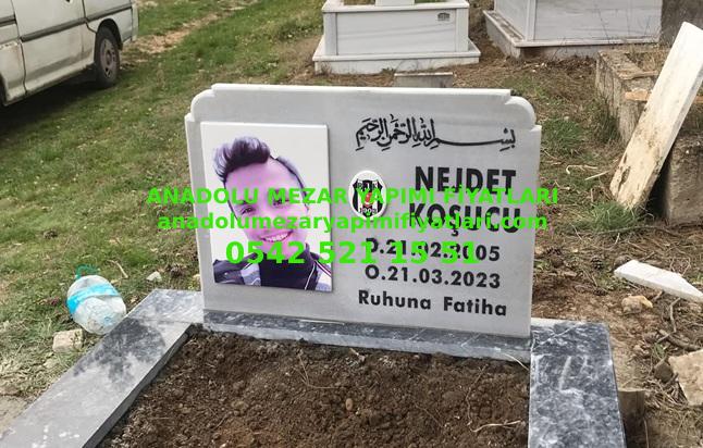 Mermer Üzerine Porselen Resim Logolu Mezar Taşı
