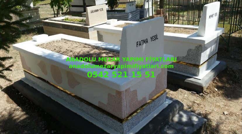 H2 Gri Pembe Renkli Mozaik Mezar - Çankırı Uygun Mezar Fiyatları