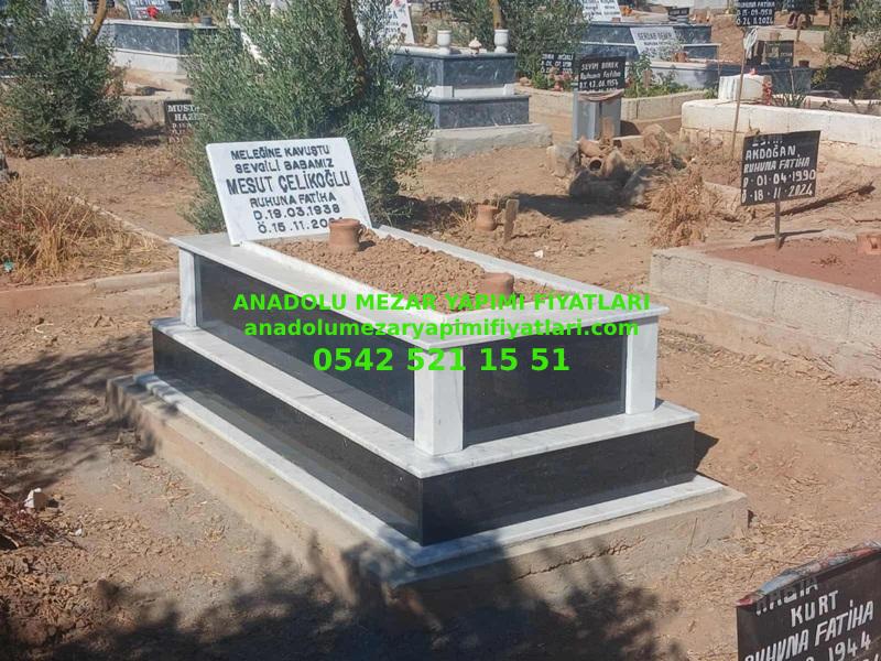 GM34 Tek Kişilik Temel Gövde Granit Mermer Mezar - Kars Granit Mermer Mezar Yapımı