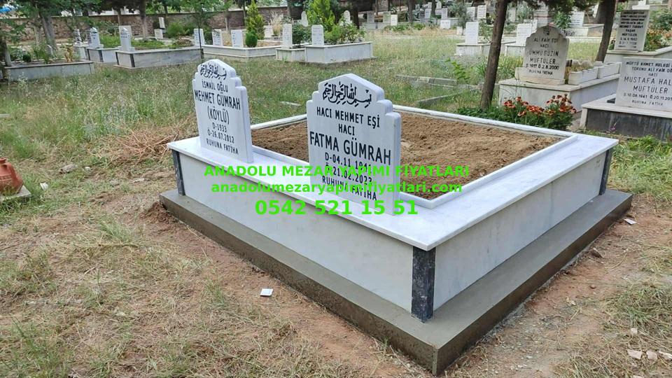 Y13 İki Kişilik Granit Köşebentli Mermer Mezar - Bursa Aile Mezar Yapım İşleri