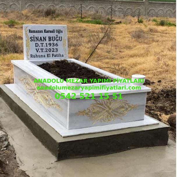 Kilis Tek Kişilik Tek Katlı Cnc İşlemeli Mermer Mezar