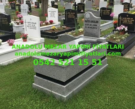 Antalya G40 Granit Dalgalı Kapaklı Mezar Modeli