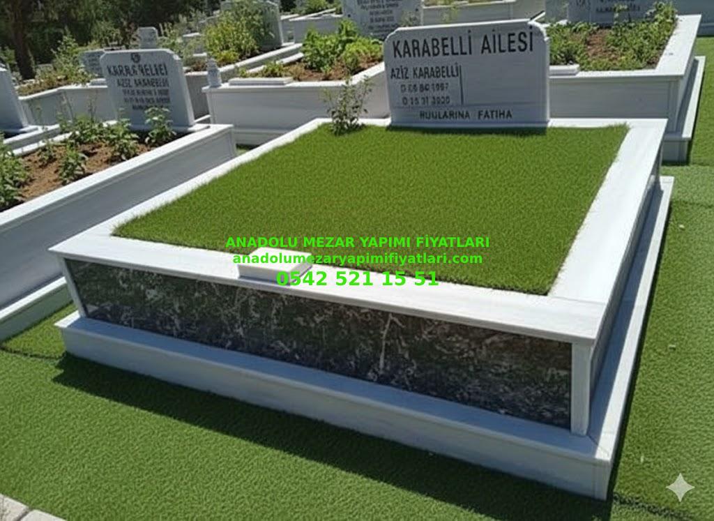 Çanakkale İki Kişilik Gövde Siyah Mermer Mezar Modeli