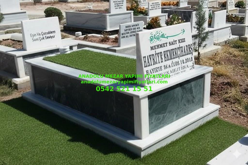 Çanakkale Tek Kişilik Temel Gövde Granit Mermer Mezar Modeli